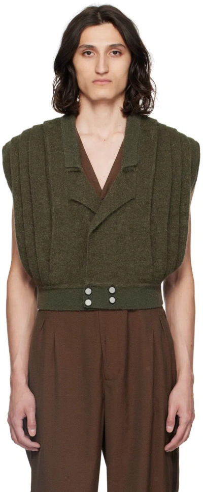 KIKO KOSTADINOV KHAKI ORSON CARDIGAN