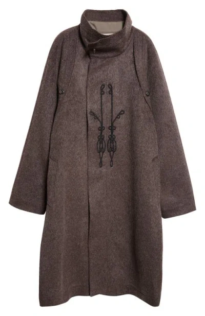 Kiko Kostadinov Kormos Miltary Coat In Brown