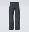 Kiko Kostadinov Kraner Checked Cotton-blend Wide-leg Pants In Green