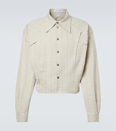 KIKO KOSTADINOV KRANER STRIPED CROPPED COTTON SHIRT