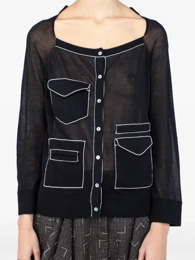 Kiko Kostadinov Women S Kreiner Knit Cardigan In Black