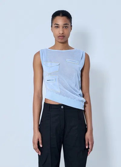 Kiko Kostadinov Kreiner Knit Top In Blue