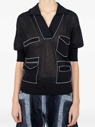 Kiko Kostadinov Women S Kreiner Knit Cardigan In Black