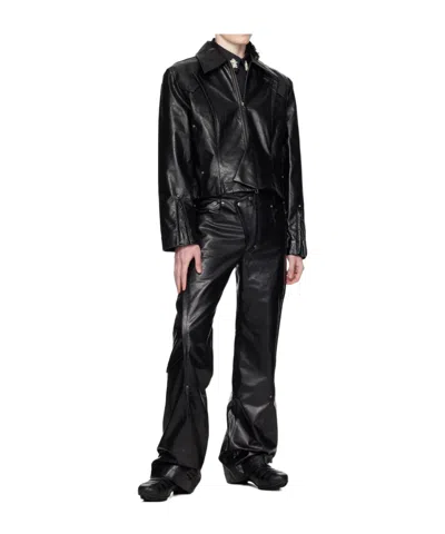 KIKO KOSTADINOV LAPEL LEATHER JACKET