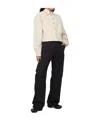 Kiko Kostadinov Kraner Striped Cropped Cotton Shirt In Neutral