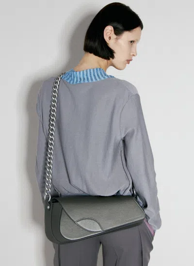 Kiko Kostadinov Large Chain Trivia Shoulder Bag In Grey