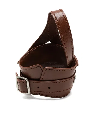 Kiko Kostadinov Leather Bracelet In Brown