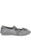 Kiko Kostadinov Gray Lella Hybrid Ballerina Flats In Grau