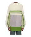 Kiko Kostadinov Off-white & Green Essick Stripe Turtleneck In Gray