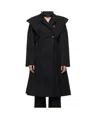 Kiko Kostadinov Black Herne Hooded Trench Coat In Black