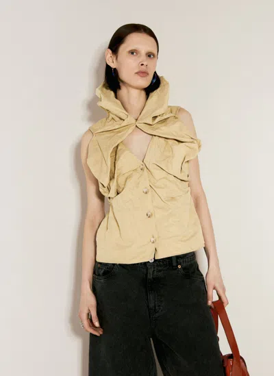 Kiko Kostadinov Lozen Gilet In Beige