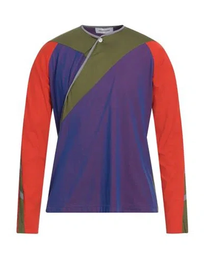 Kiko Kostadinov Man T-shirt Purple Size 40 Elastane, Lyocell, Cotton