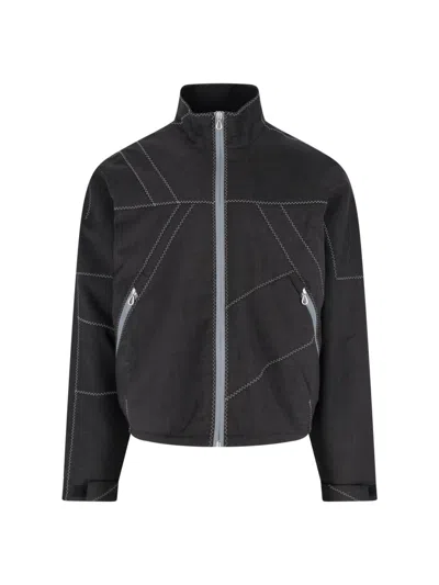 Kiko Kostadinov Jacket High Collar Long Sleeves Side Pockets In Gray