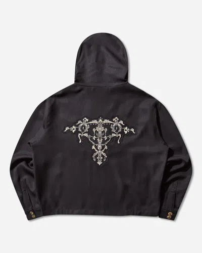 Kiko Kostadinov Men S Slatina Hooded Longsleeve Top Coal In Black
