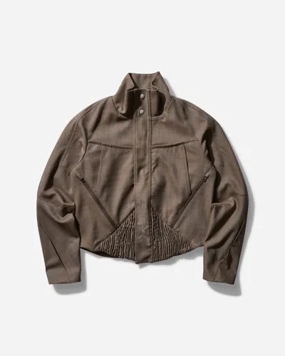 KIKO KOSTADINOV MEN S ZAFAR CROPPED JACKET BROWN OAK