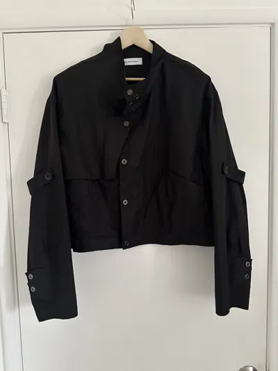 Pre-owned Kiko Kostadinov Meno Cropped Jacket In Black
