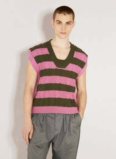 Kiko Kostadinov Merli Knit Waistcoat In Pink