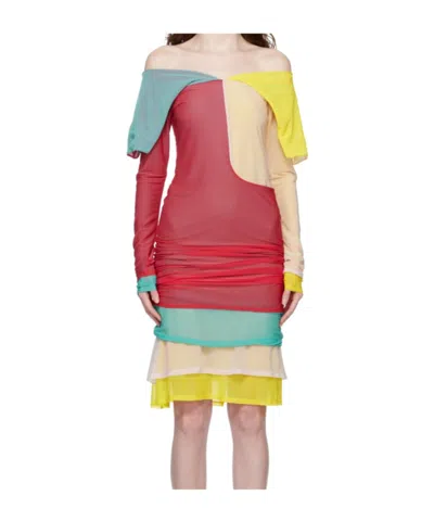 Kiko Kostadinov Midi Dress In Multi