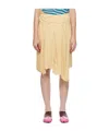 Kiko Kostadinov Yellow Kukri Draped Midi Skirt In Neutral