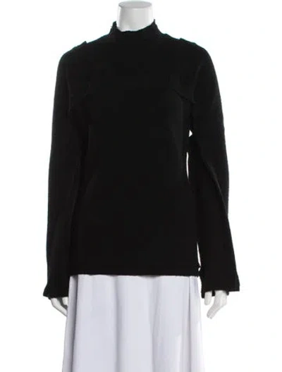 Pre-owned Kiko Kostadinov Mock Neck Long Sleeve Top In Black
