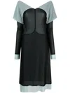 Kiko Kostadinov Mora Layered Midi Dress In Schwarz