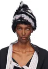 Kiko Kostadinov Multicolor Chevron Knit Beanie In Black