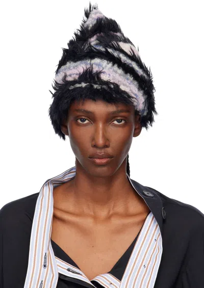 KIKO KOSTADINOV MULTICOLOR CHEVRON KNIT BEANIE