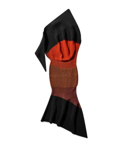 Kiko Kostadinov Lemoyne Knitted Dress In Red