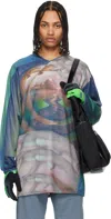 Kiko Kostadinov Multicolor Fox Racing Edition Printed Tunic T-shirt In Drk Vin