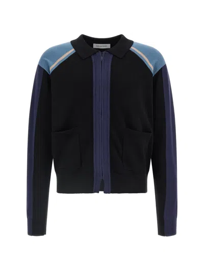 Kiko Kostadinov Munno Knit Colour-block Cardigan In 블랙