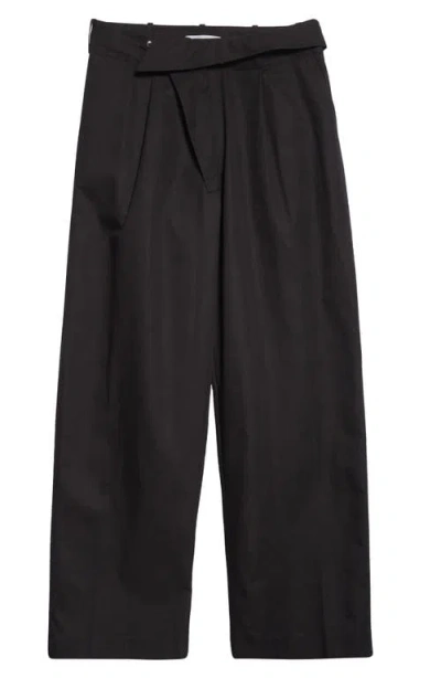 Kiko Kostadinov Navin Foldover Waist Trousers In Black Sable