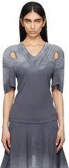 Kiko Kostadinov Navy Celritatem Padded T-shirt In Sky Blue