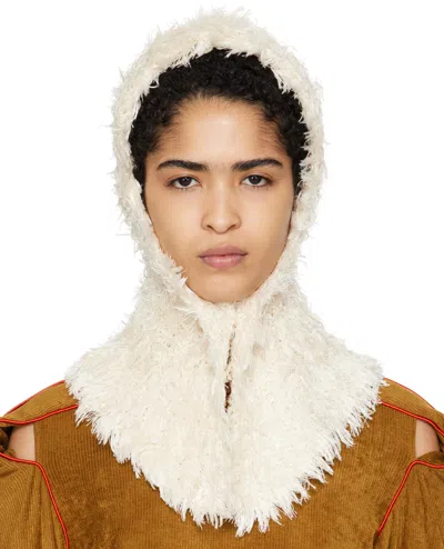 Kiko Kostadinov Off-white Carla Knitted Hood In Peroxide