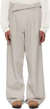 Kiko Kostadinov Off-white Navin Wide Trousers In Seedpearl