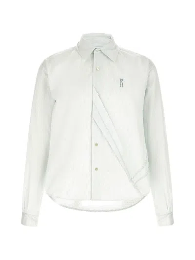 Kiko Kostadinov Striped Long Sleeve Shirt Button Cuffs In White