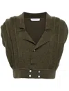 Kiko Kostadinov Khaki Orson Cardigan In Green