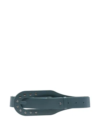 Kiko Kostadinov Orvos Leather Belt In Blue