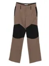 Kiko Kostadinov Orvos Panelled Trousers In Brown
