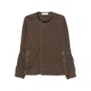 Kiko Kostadinov K-dart Jersey Jacket In Brown