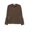 Kiko Kostadinov K-dart Jersey Jacket In Brown