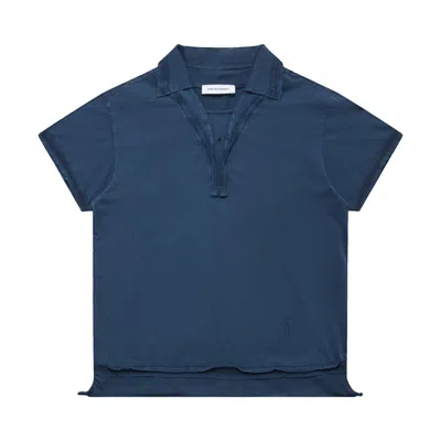 Pre-owned Kiko Kostadinov Overdyed Cotton Otak Polo Shirt 'navy' | Blue | Men's Size 50