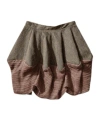 Kiko Kostadinov Stripe-pattern Bubble-hem Mini Skirt In Nude