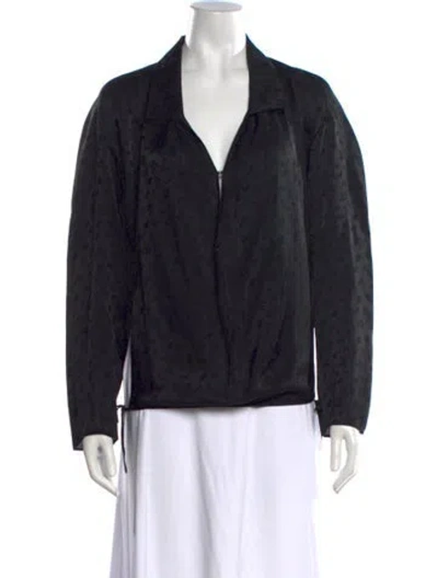 Pre-owned Kiko Kostadinov Patterned Long Sleeve Top In Black