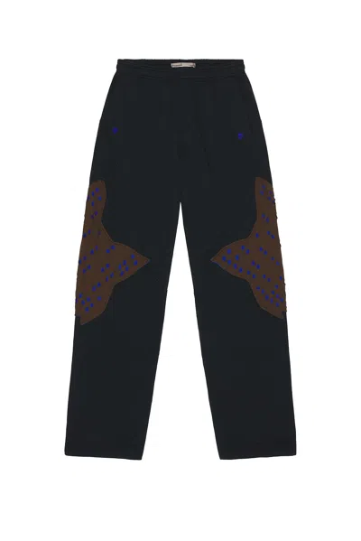 Kiko Kostadinov Perforated Fleece Jogger In Blue