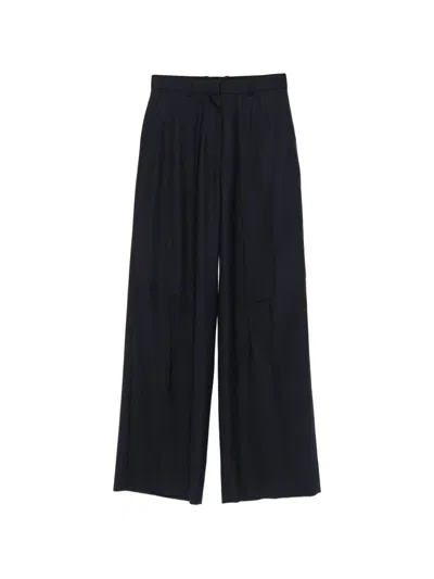 Kiko Kostadinov Pinstriped Panelled Trousers In Black