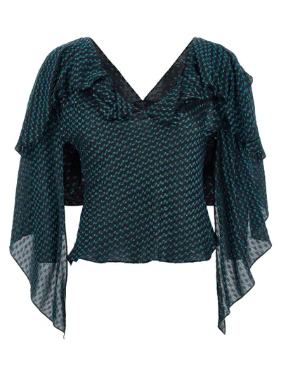 Kiko Kostadinov Plexus Shirt And Blouse Blue In Green