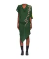 Kiko Kostadinov Green Ziggy Midi Dress In Green