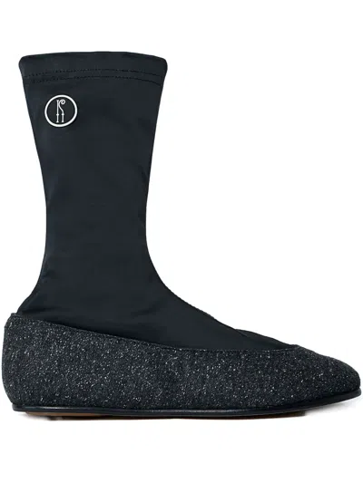 Kiko Kostadinov Proxima Panelled Logo Ballet Boots In Blue