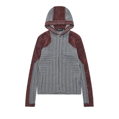Pre-owned Kiko Kostadinov Quimby Fitted Hooded Knit 'speckled Fossil Grey' | Women's Size 36 In Gray