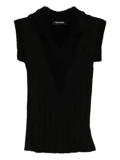 Kiko Kostadinov Women Quimby Knitted Polo Vest In Black